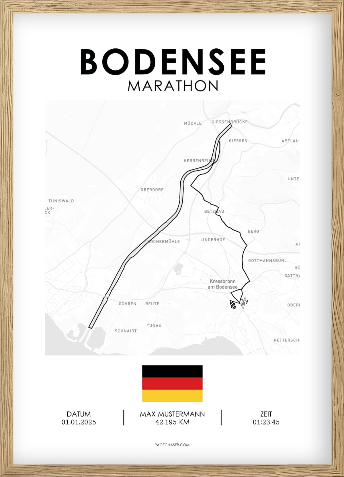 Bodensee (Kressbronn) Marathon / Halbmarathon / 10 km / 5 km Laufposter