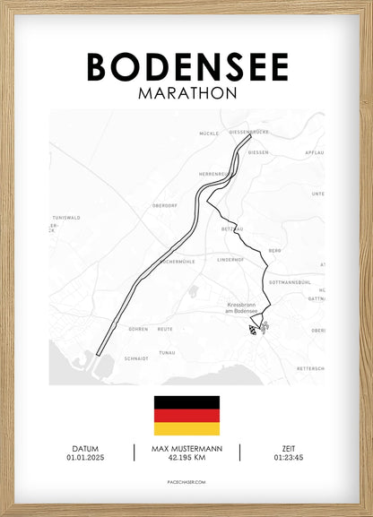 Bodensee (Kressbronn) Marathon / Halbmarathon / 10 km / 5 km Laufposter