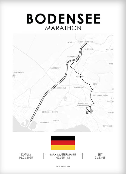 Bodensee (Kressbronn) Marathon / Halbmarathon / 10 km / 5 km Laufposter
