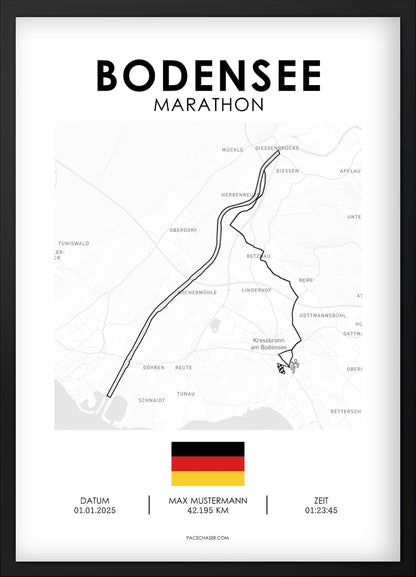 Bodensee (Kressbronn) Marathon / Halbmarathon / 10 km / 5 km Laufposter