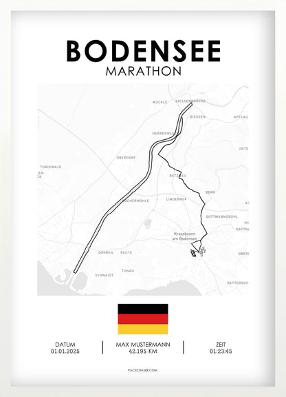 Bodensee (Kressbronn) Marathon / Halbmarathon / 10 km / 5 km Laufposter