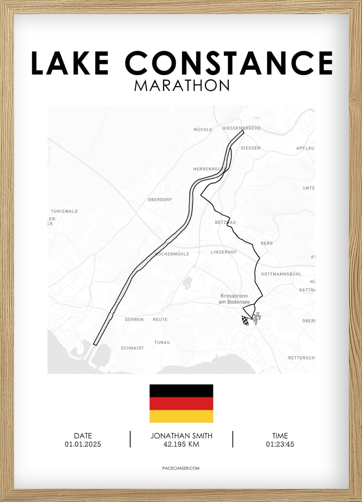 Bodensee (Kressbronn) Marathon / Halbmarathon / 10 km / 5 km Laufposter