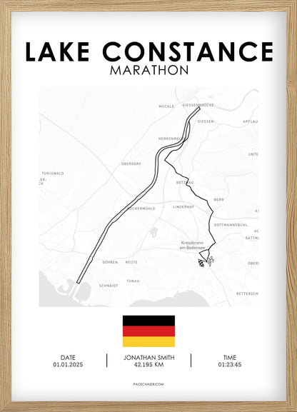 Bodensee (Kressbronn) Marathon / Halbmarathon / 10 km / 5 km Laufposter