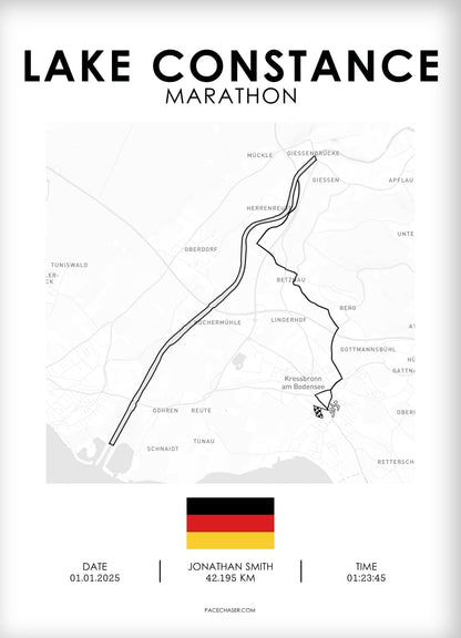 Bodensee (Kressbronn) Marathon / Halbmarathon / 10 km / 5 km Laufposter