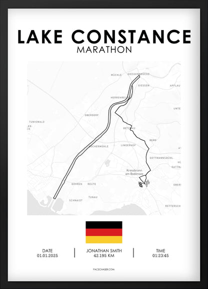 Bodensee (Kressbronn) Marathon / Halbmarathon / 10 km / 5 km Laufposter
