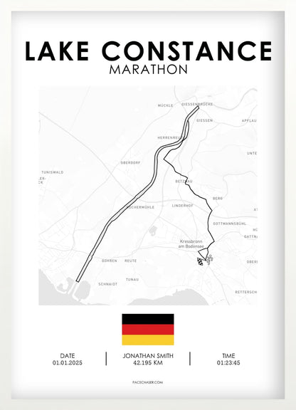 Bodensee (Kressbronn) Marathon / Halbmarathon / 10 km / 5 km Laufposter