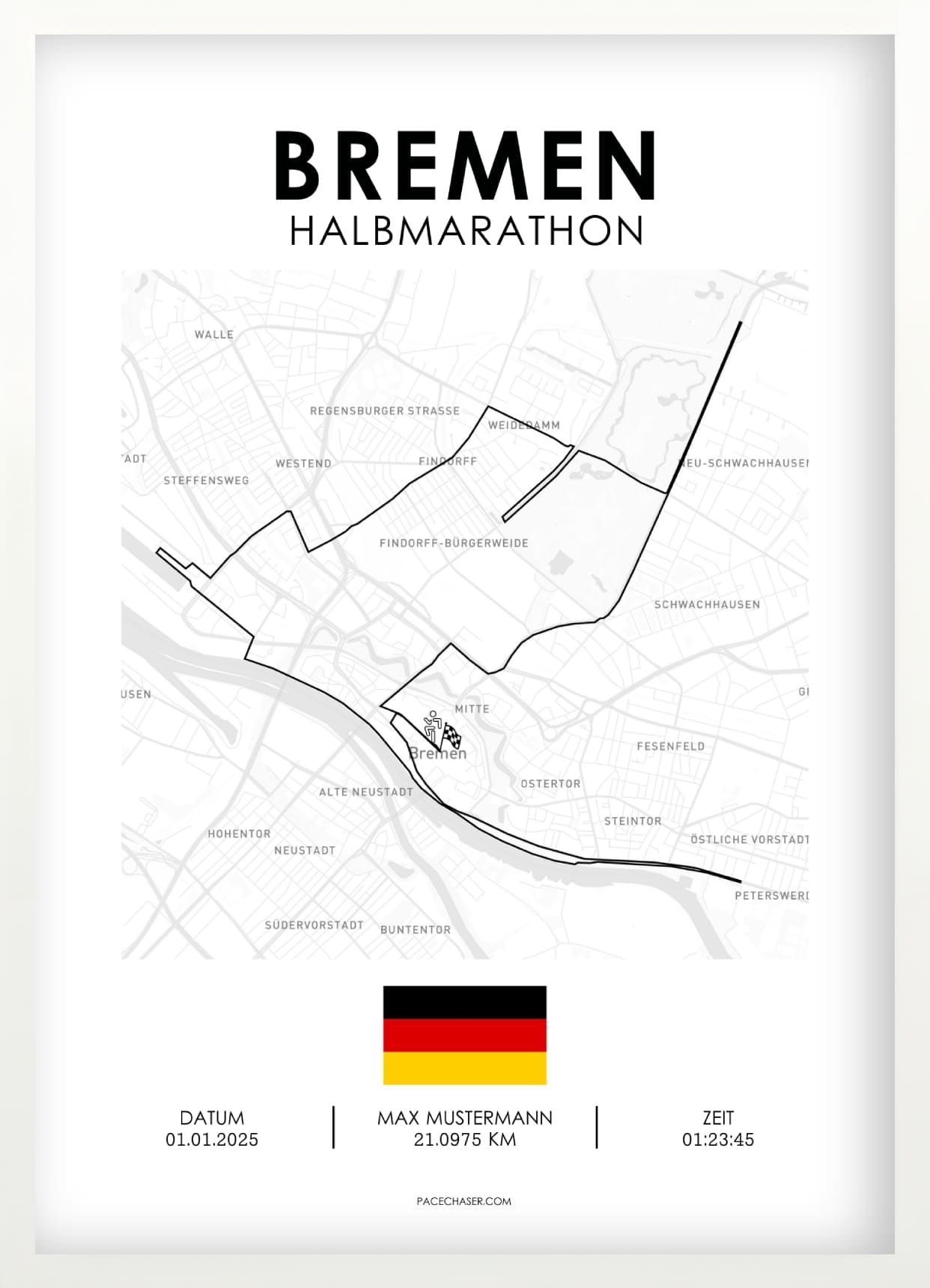 Halbmarathon Bremen Poster - ab 2024