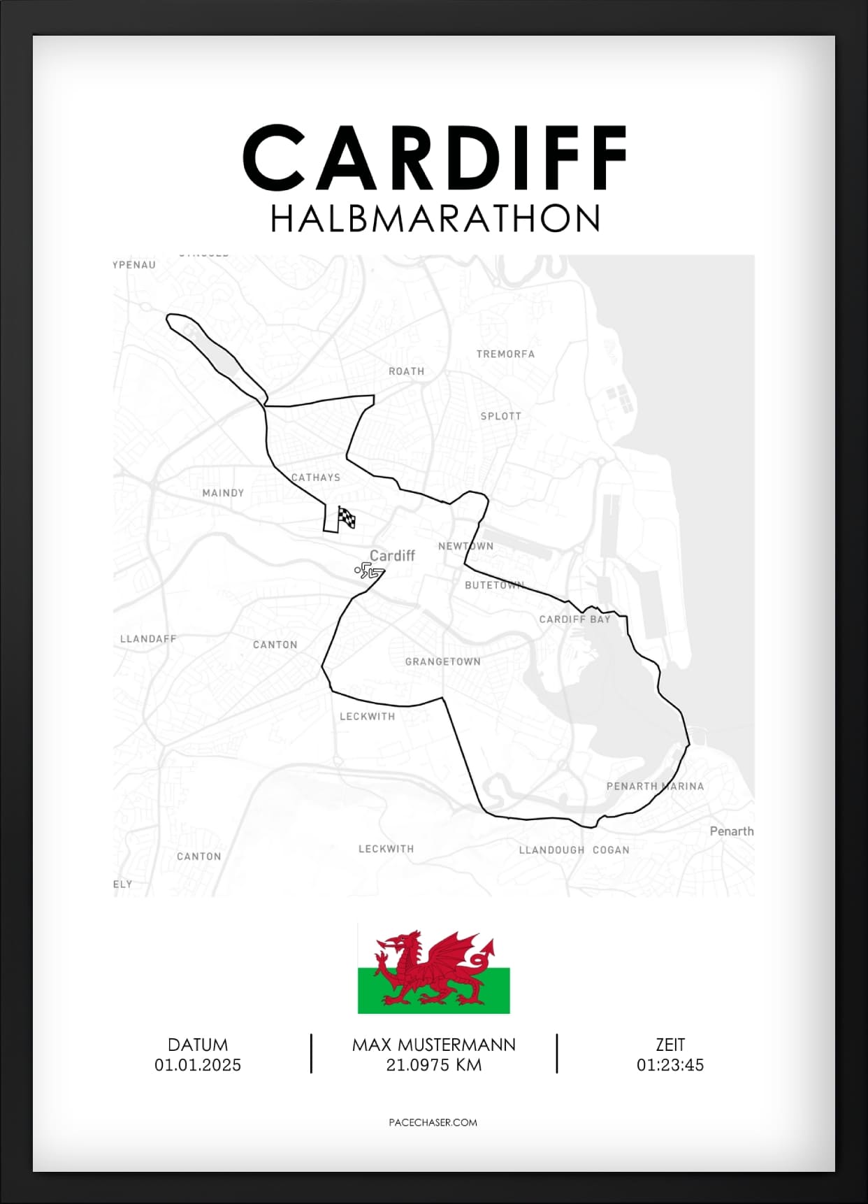 Halbmarathon Cardiff Poster - ab 2024