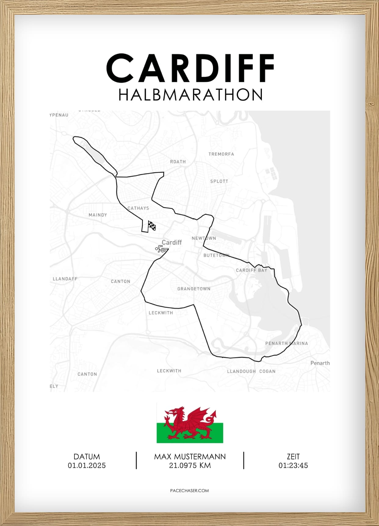 Halbmarathon Cardiff Poster - ab 2024