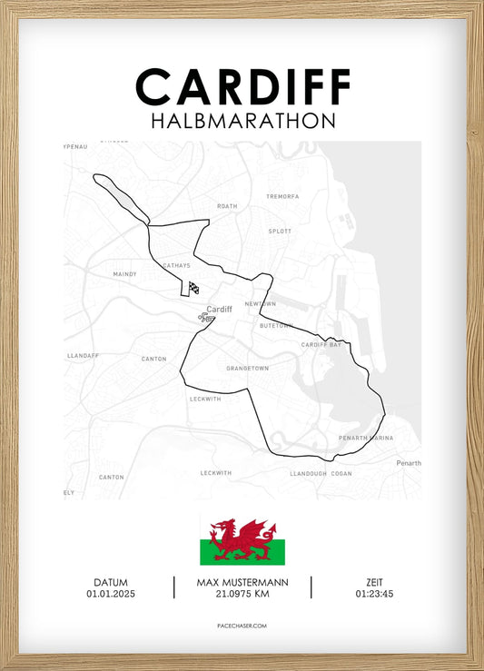 Halbmarathon Cardiff Poster - ab 2024
