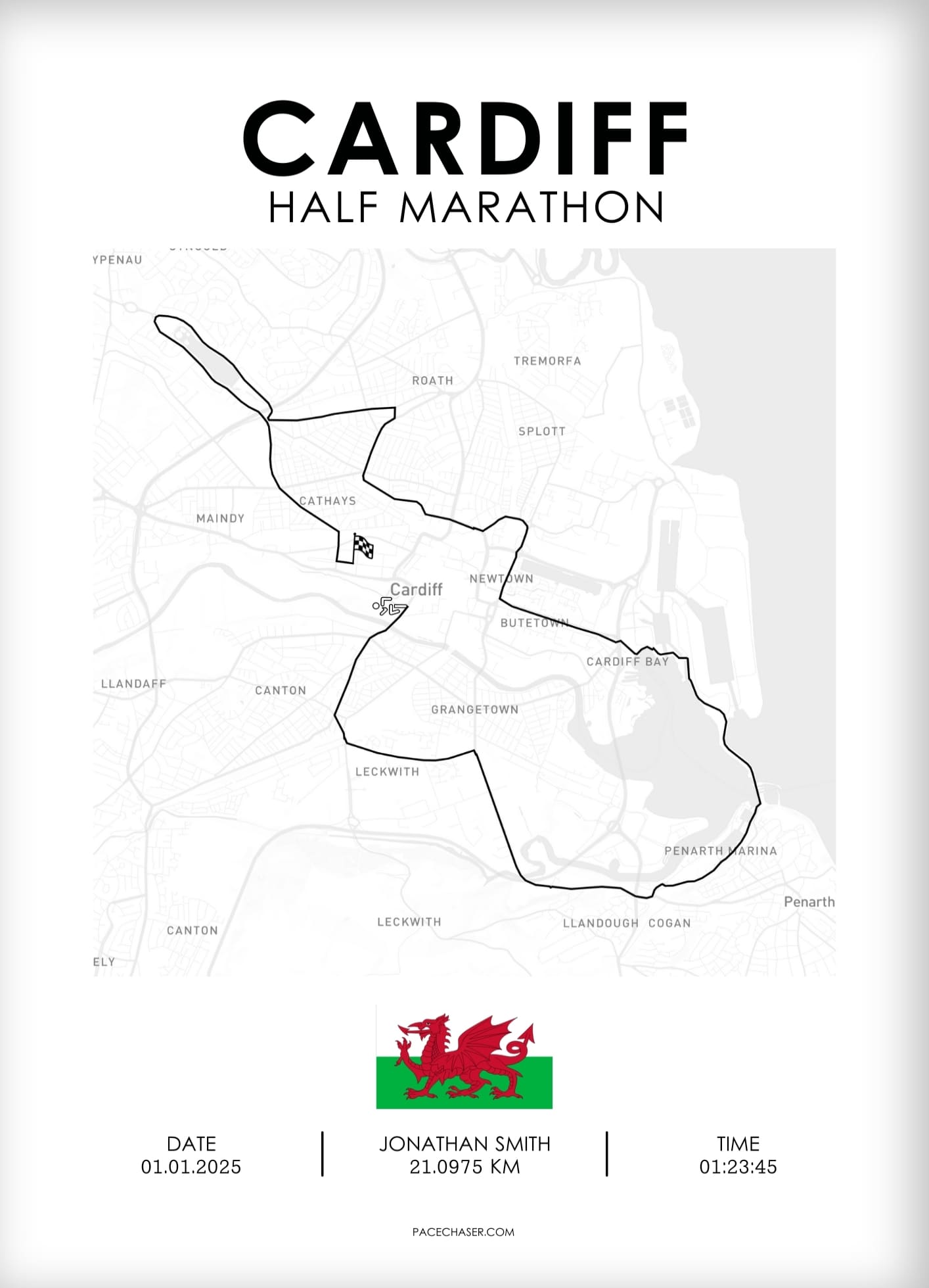 Halbmarathon Cardiff Poster - ab 2024