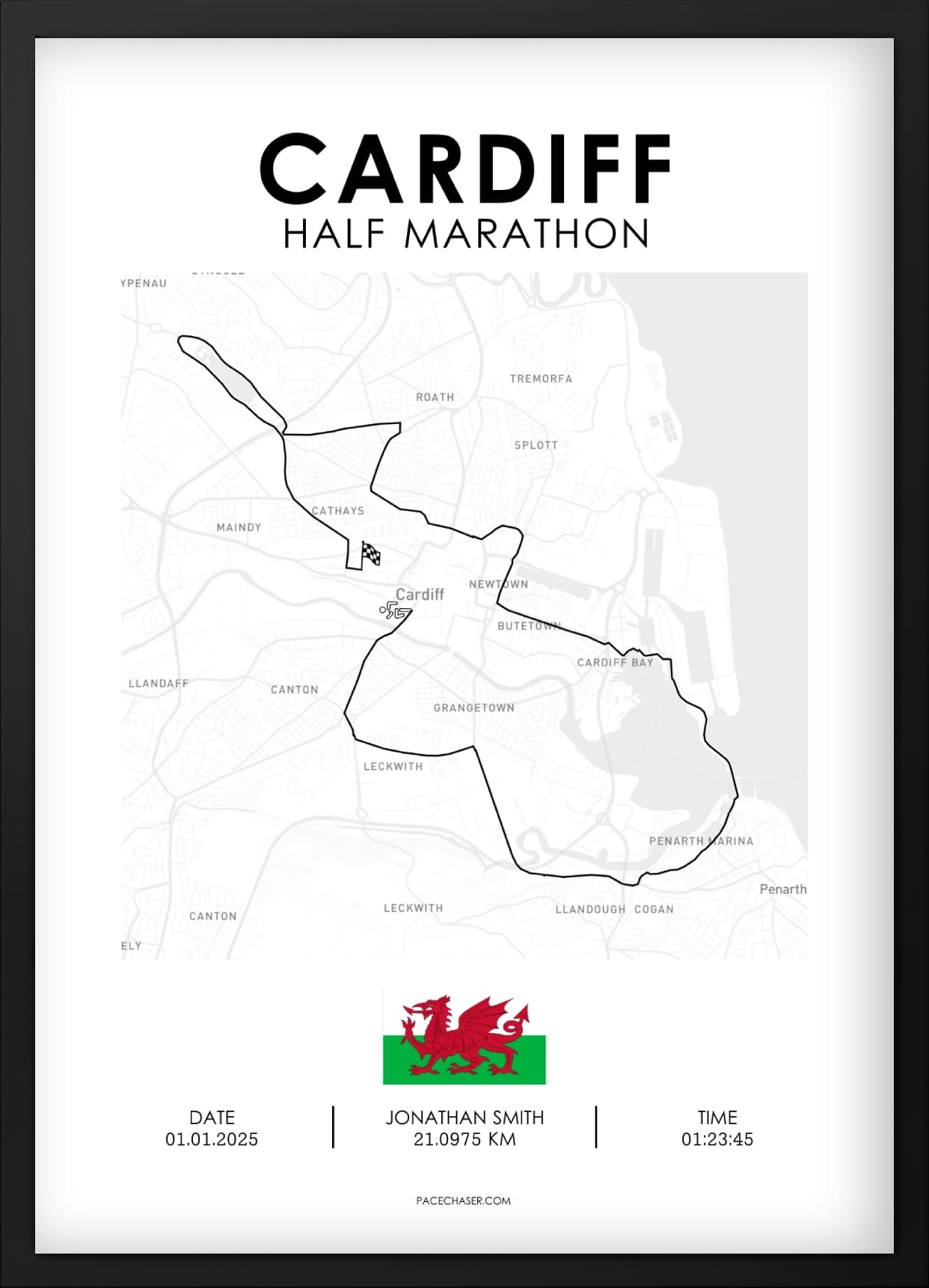 Halbmarathon Cardiff Poster - ab 2024