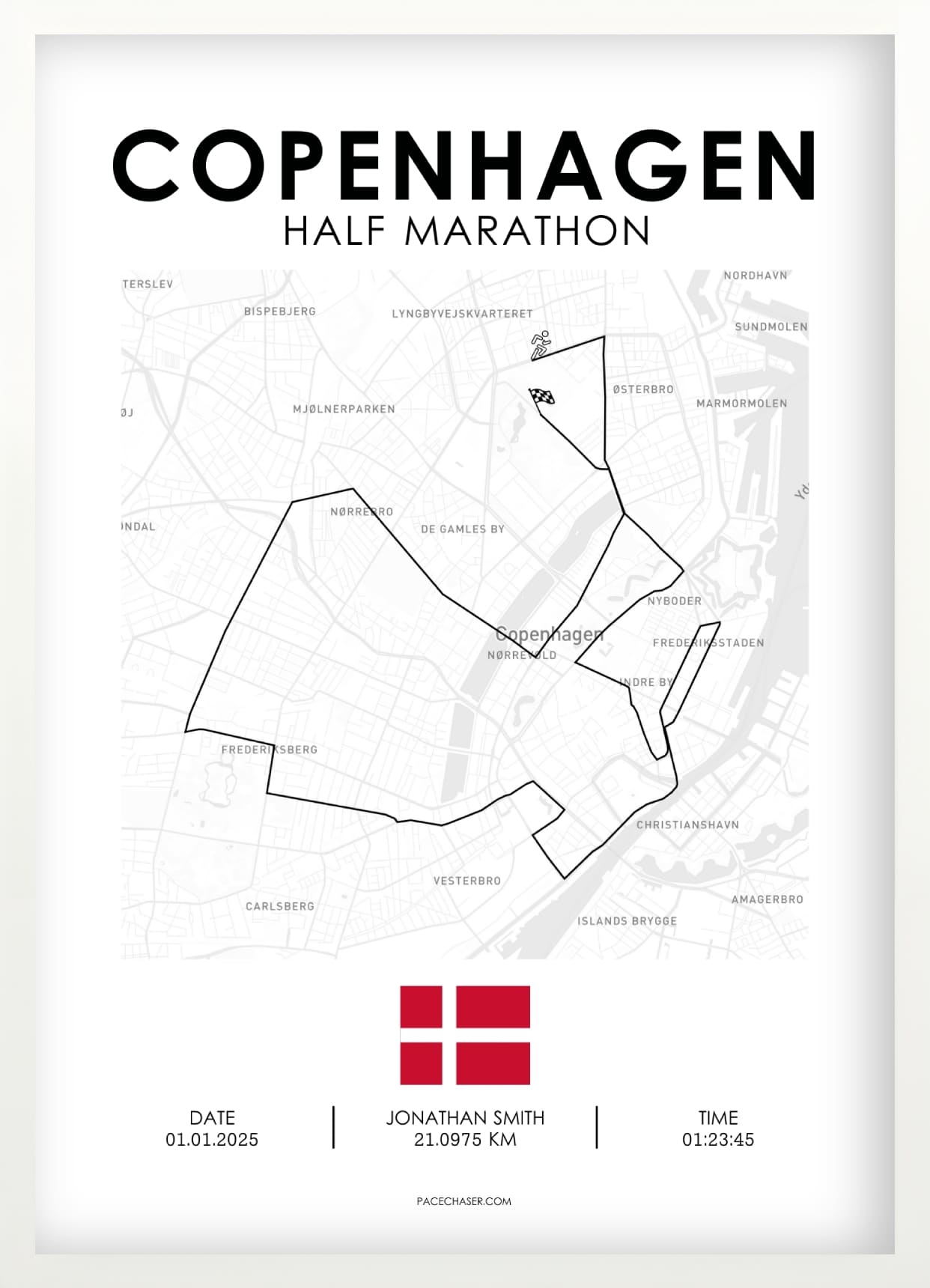 Halbmarathon Kopenhagen Poster - ab 2025