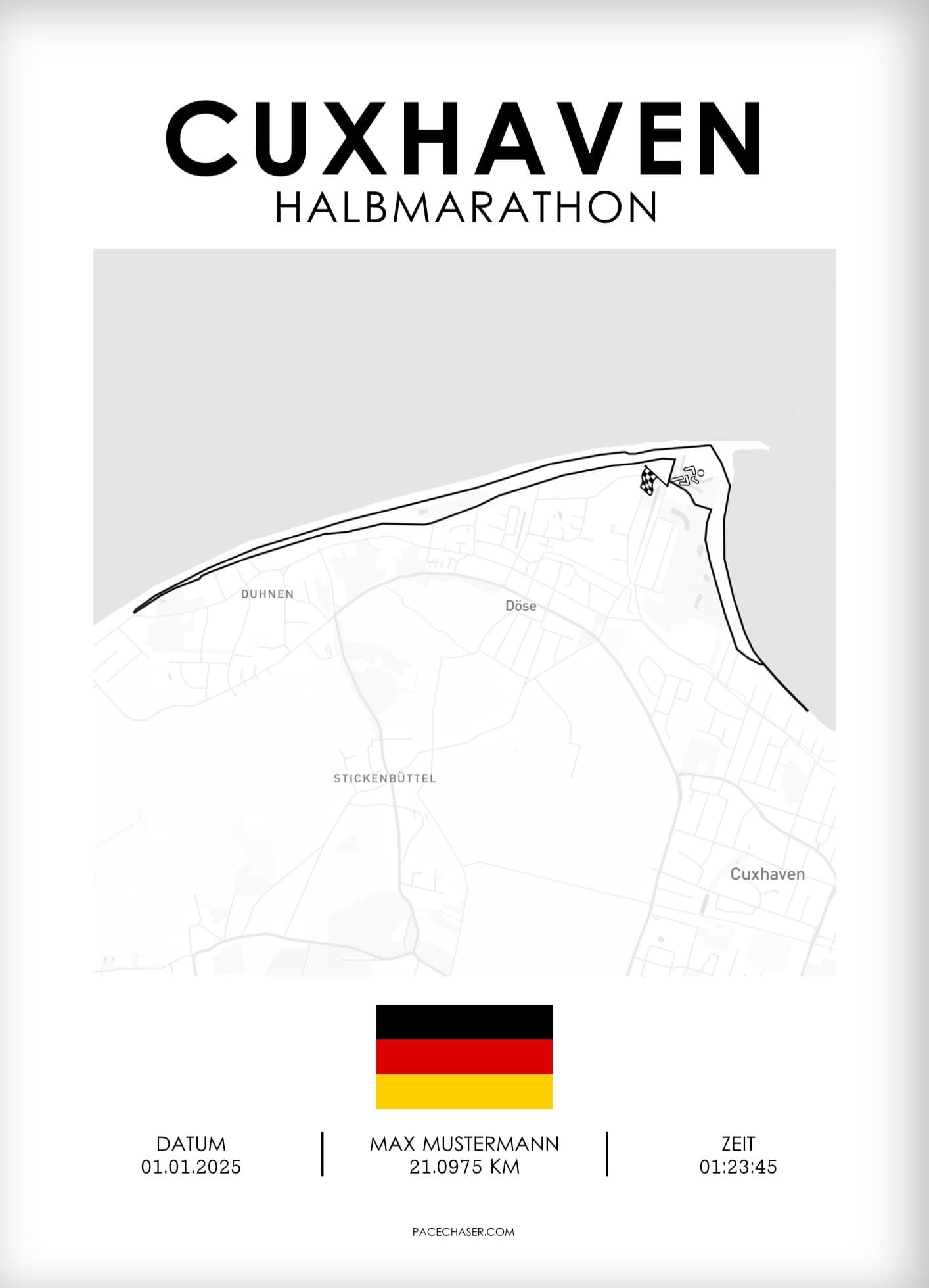 Halbmarathon Cuxhaven Poster