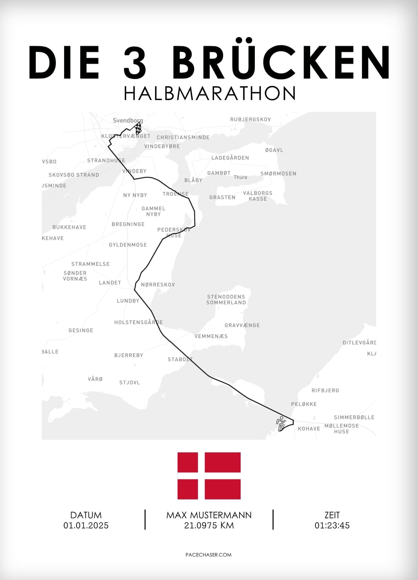 Die drei Brücken Halbmarathon Poster