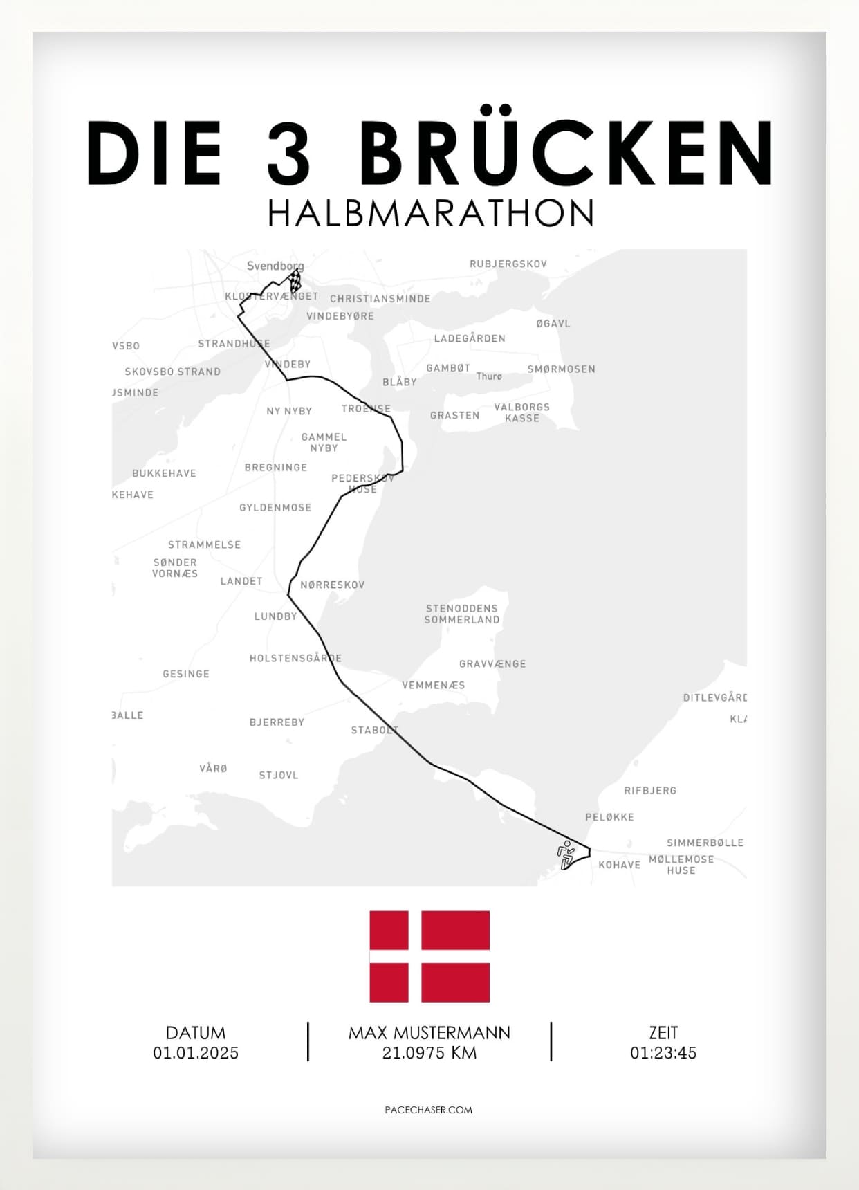 Die drei Brücken Halbmarathon Poster