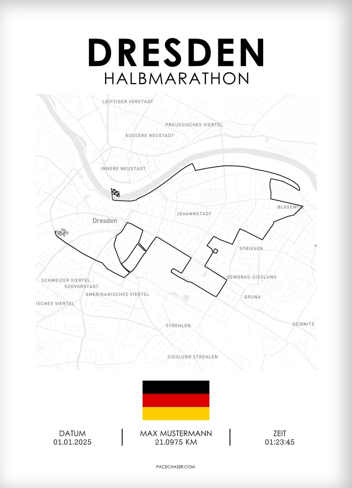 Halbmarathon Dresden Poster (Dresden Half)