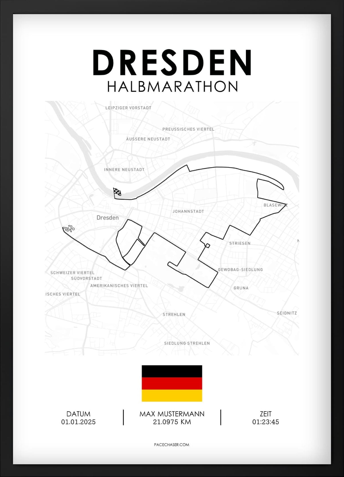 Halbmarathon Dresden Poster (Dresden Half)
