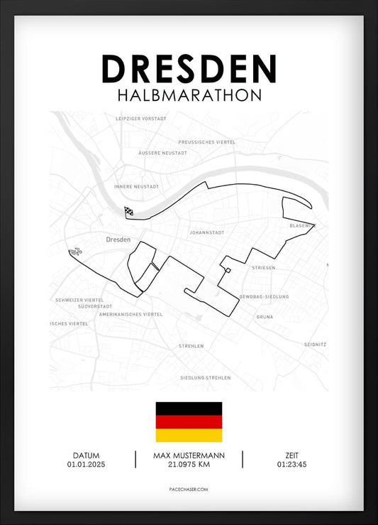 Halbmarathon Dresden Poster (Dresden Half)
