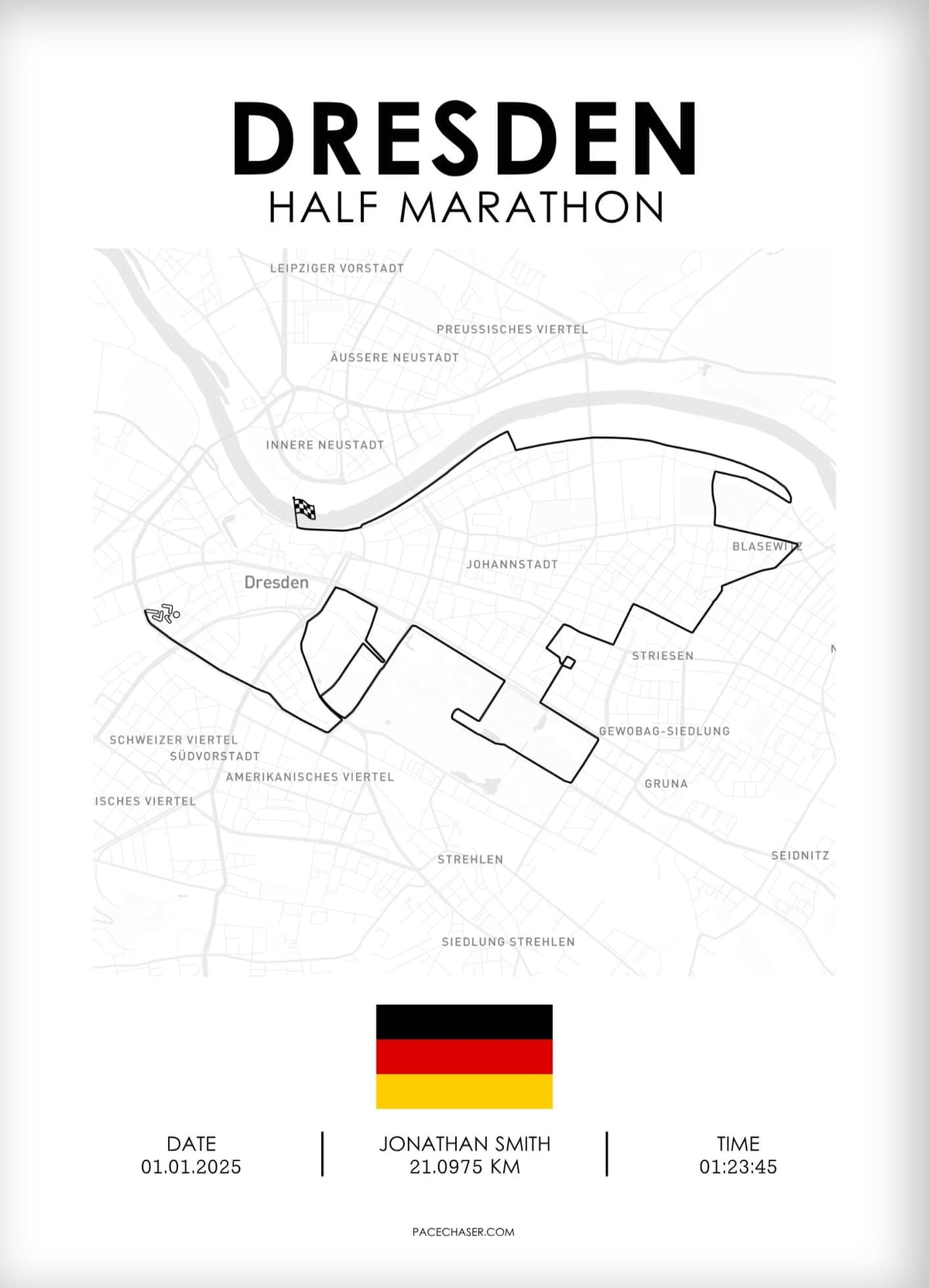 Halbmarathon Dresden Poster (Dresden Half)