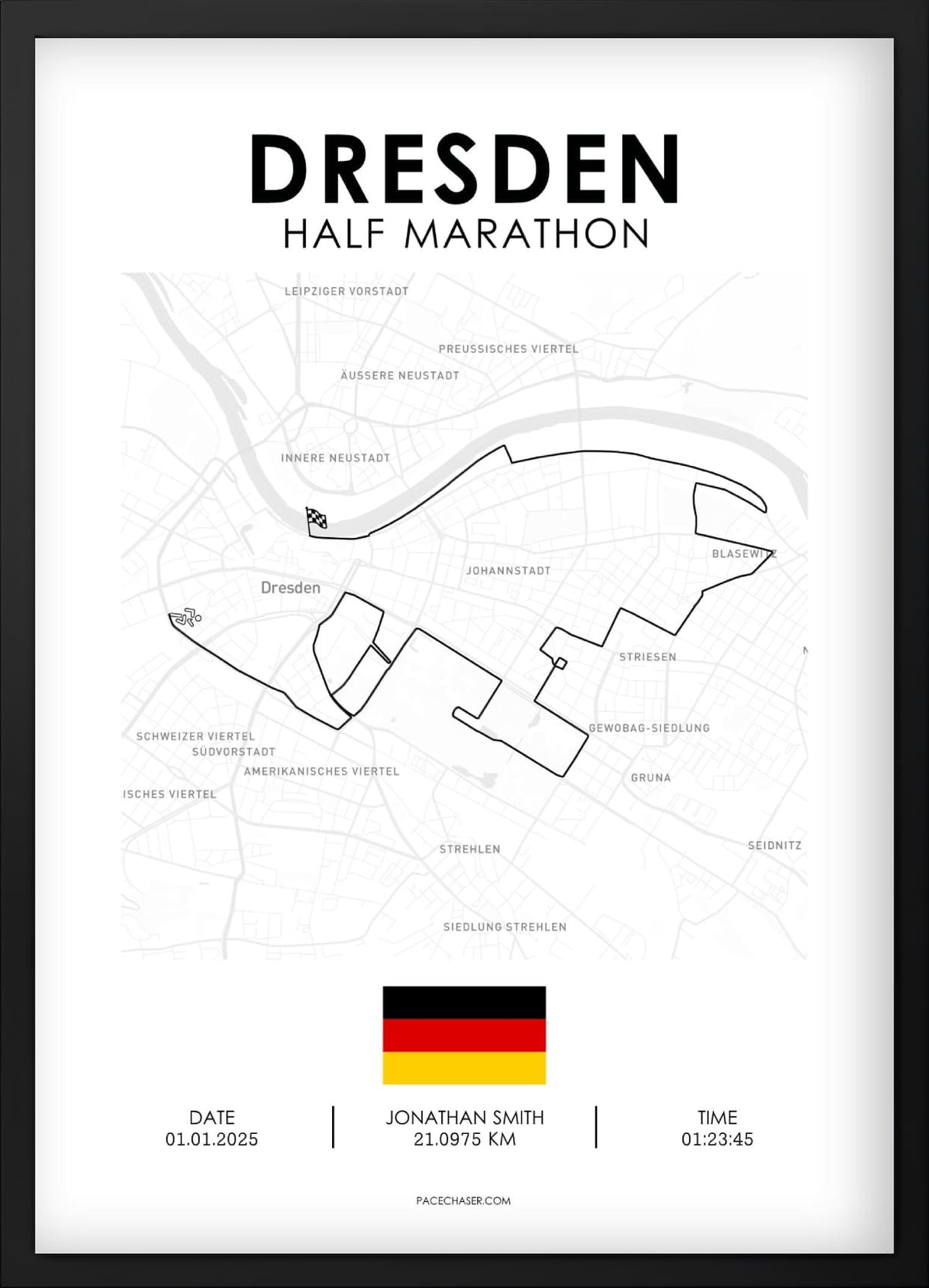 Halbmarathon Dresden Poster (Dresden Half)