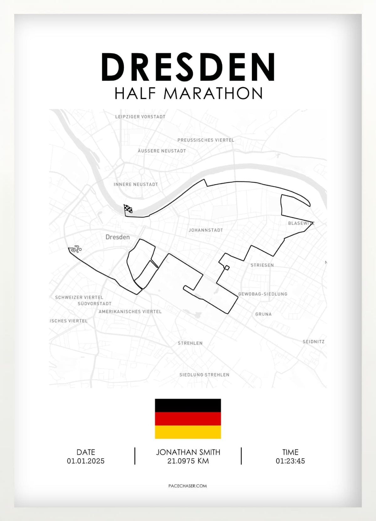 Halbmarathon Dresden Poster (Dresden Half)