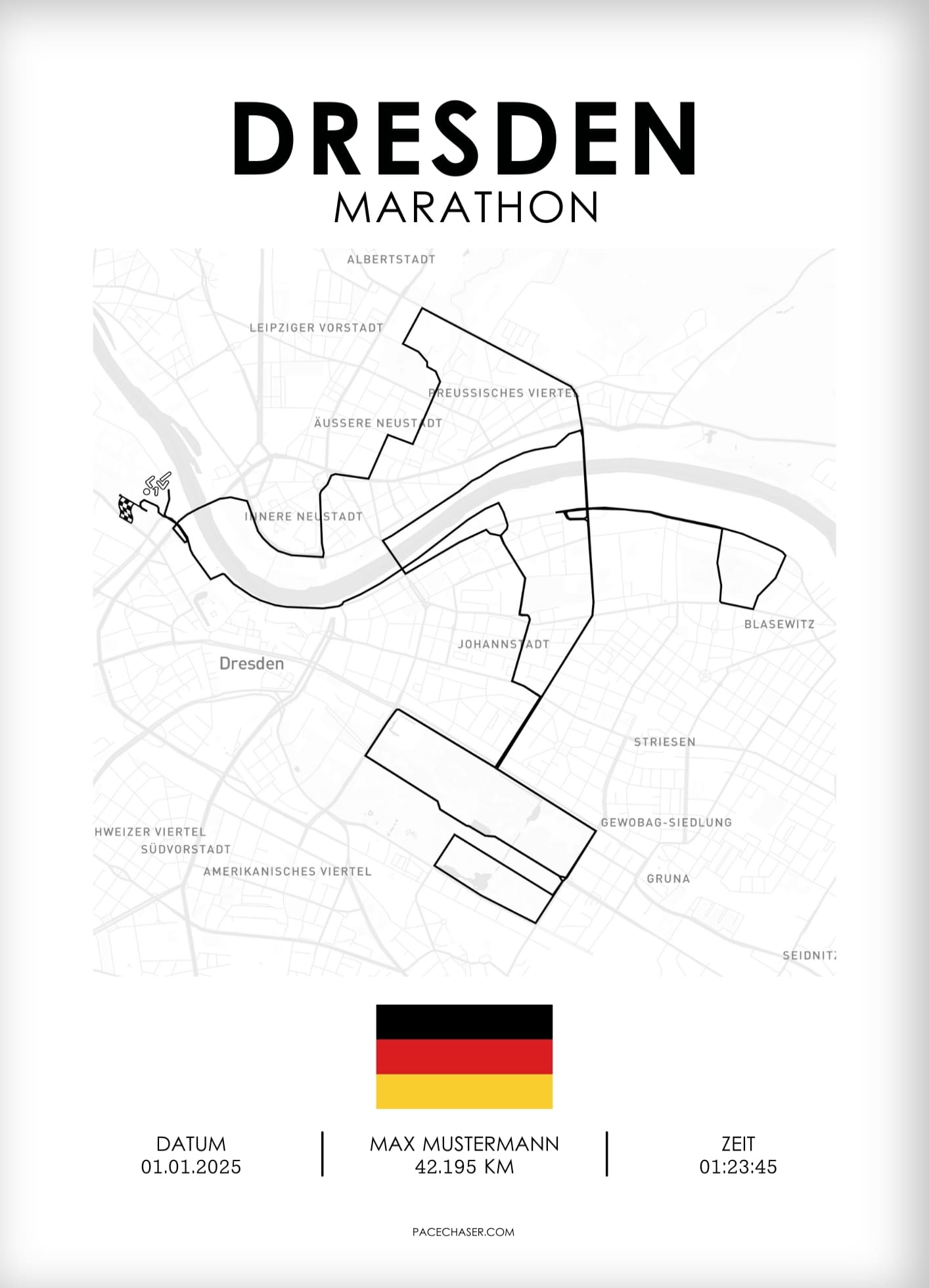 Maraton Dresden plakat - fra 2025