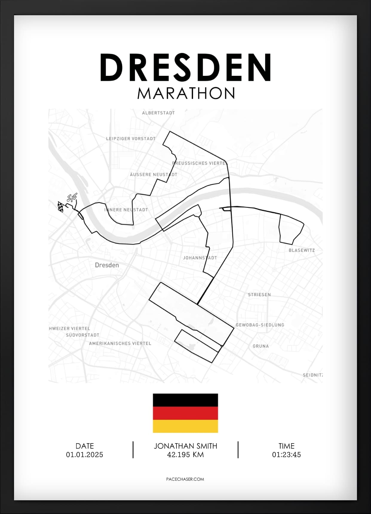 Maraton Dresden plakat - fra 2025