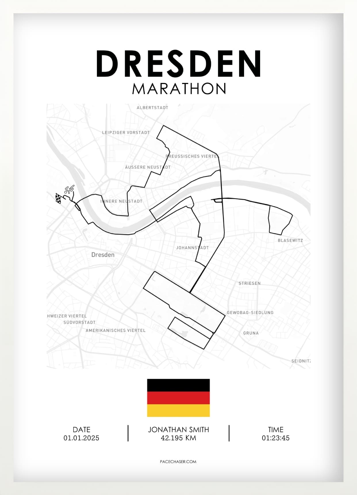Maraton Dresden plakat - fra 2025