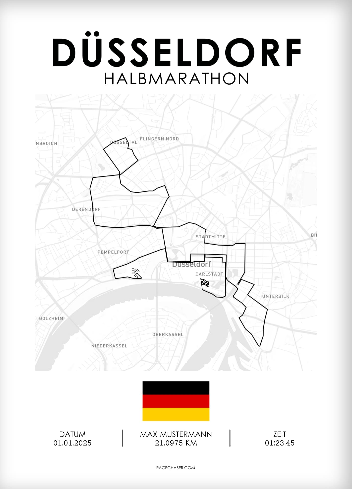 Halbmarathon Düsseldorf Poster (bis 2025)