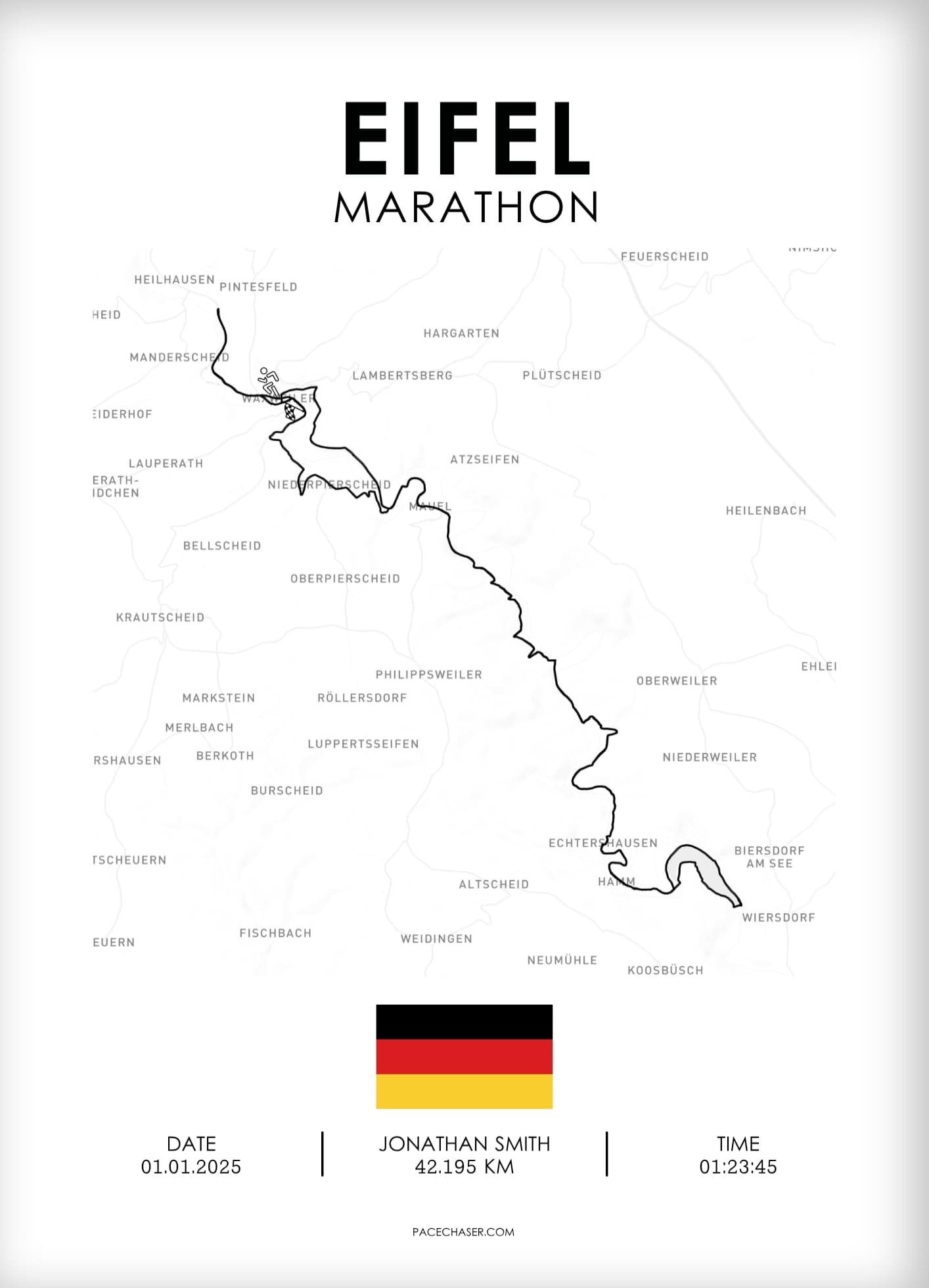 Eifel Marathon / Halbmarathon / Ultra / Trail Poster