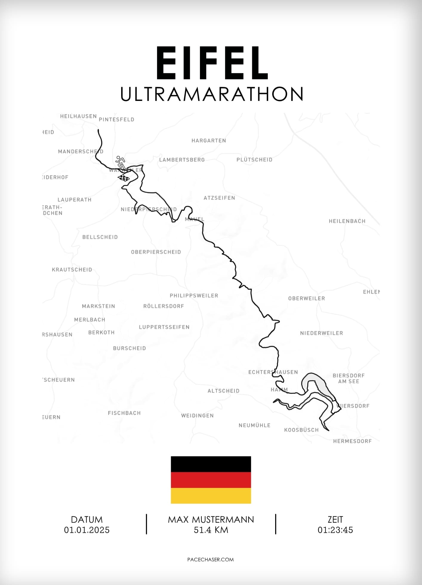 Eifel Marathon / Halbmarathon / Ultra / Trail Poster