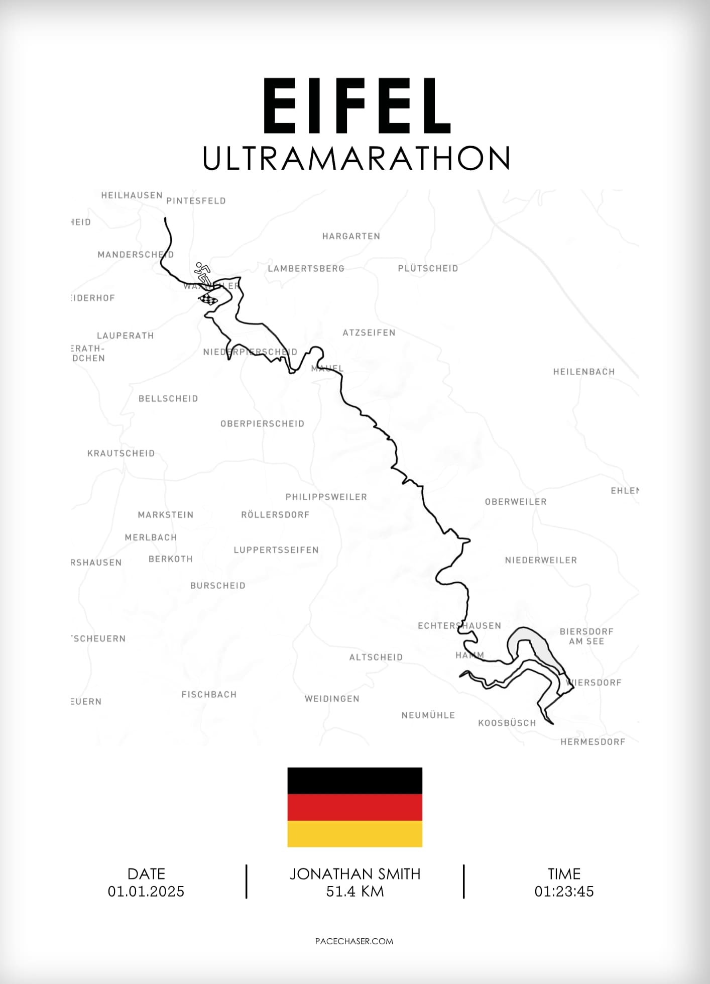 Eifel Marathon / Halbmarathon / Ultra / Trail Poster