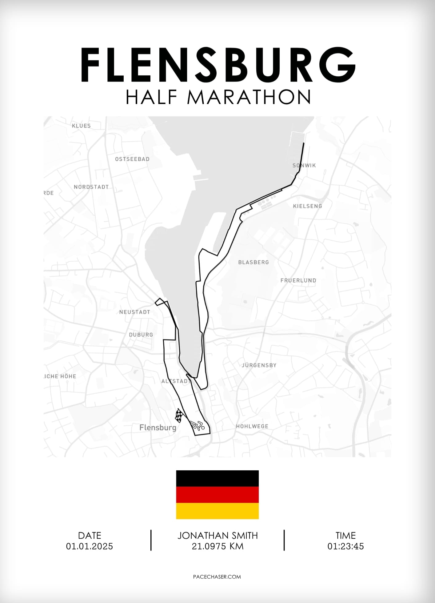 Halbmarathon Flensburg Poster