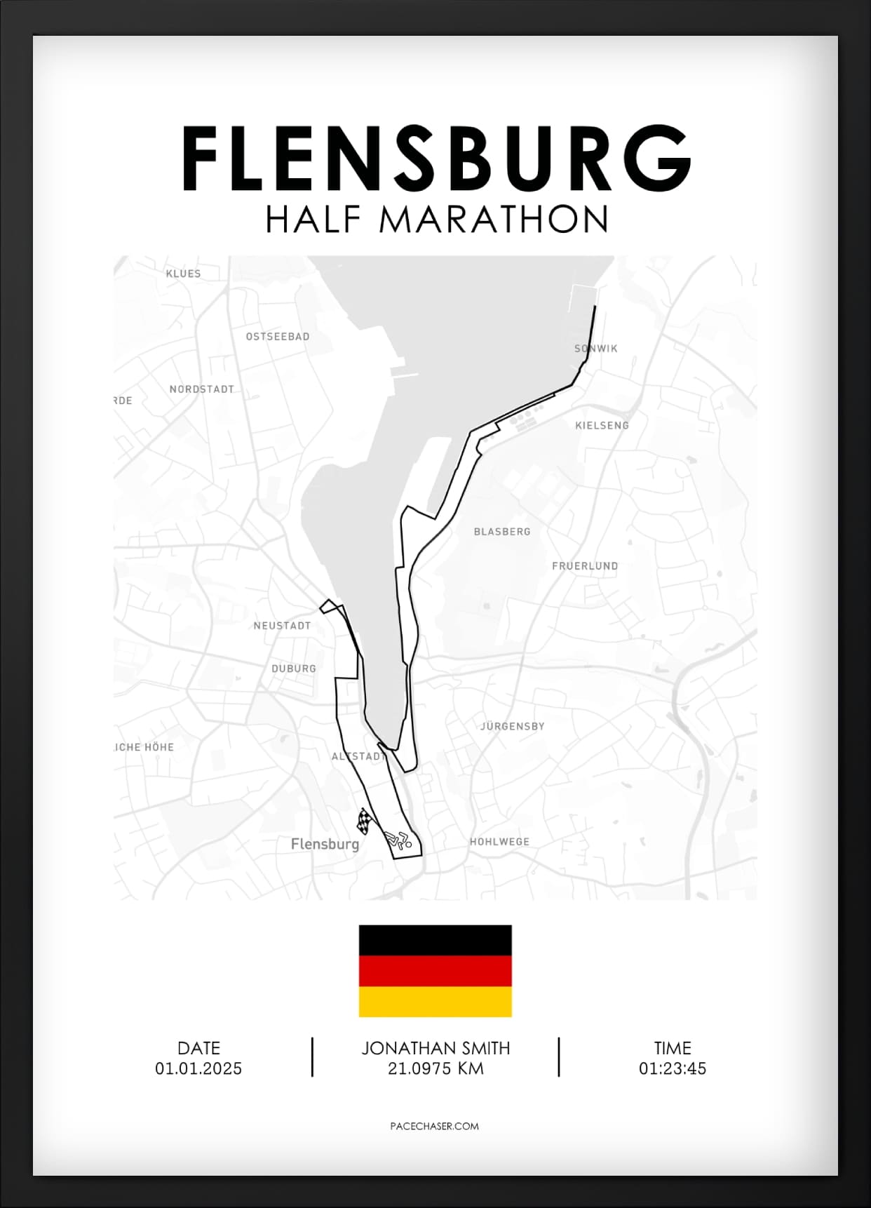 Halbmarathon Flensburg Poster