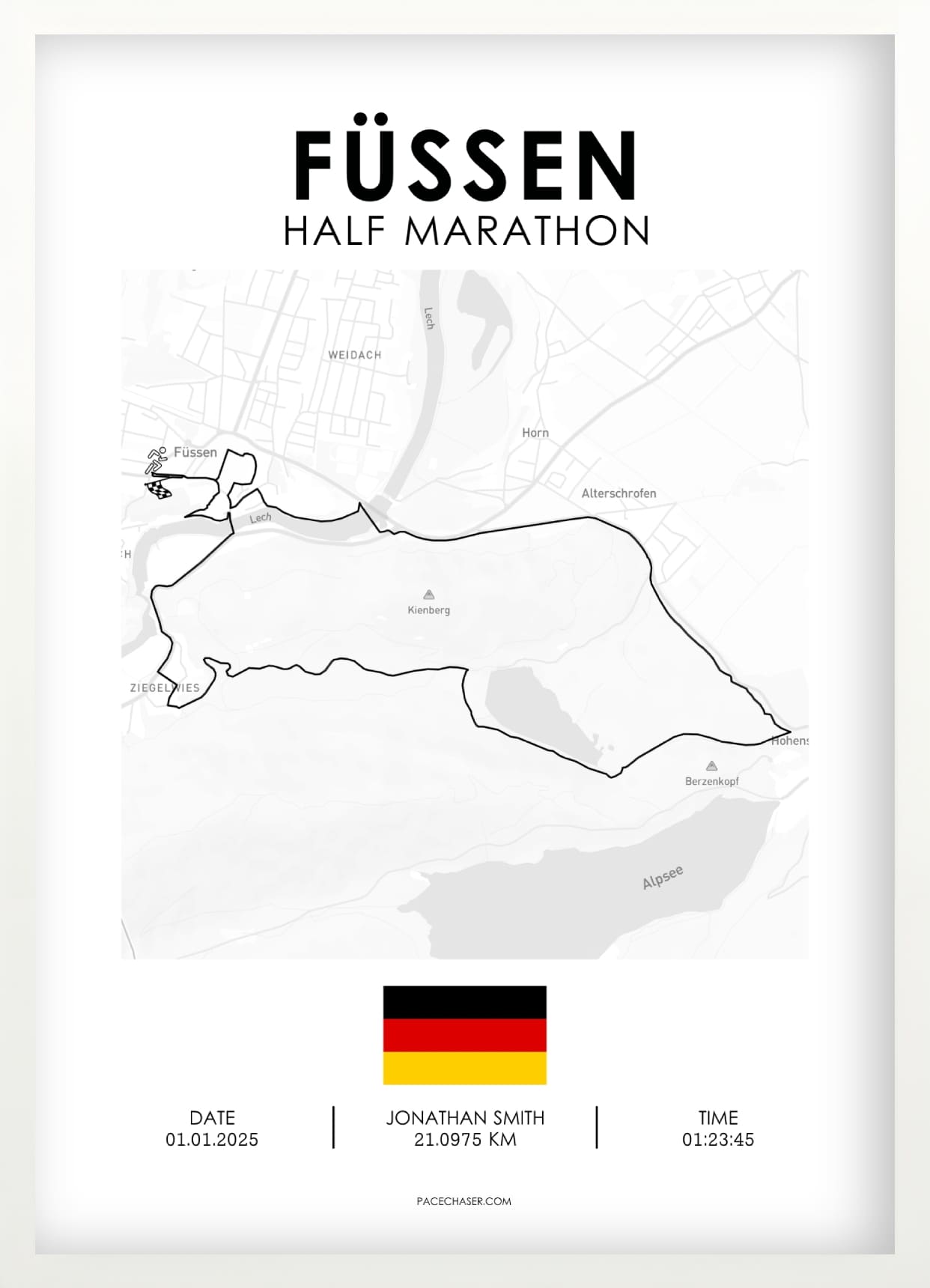Halbmarathon Füssen Poster