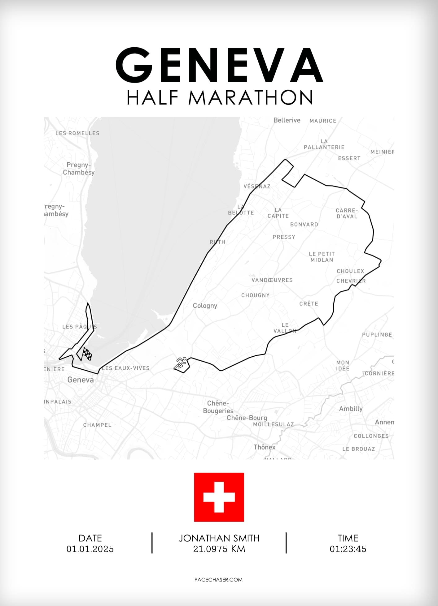 Halbmarathon Genf Poster