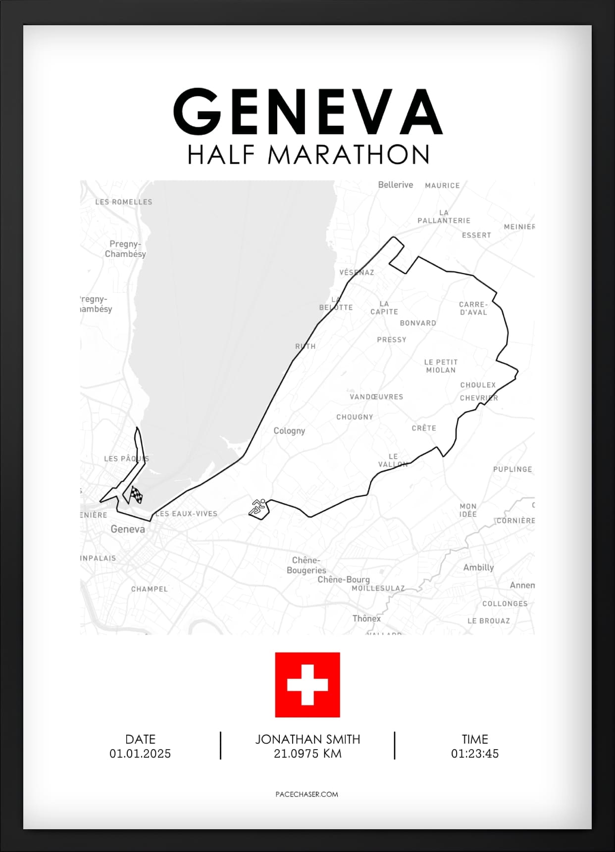 Halbmarathon Genf Poster