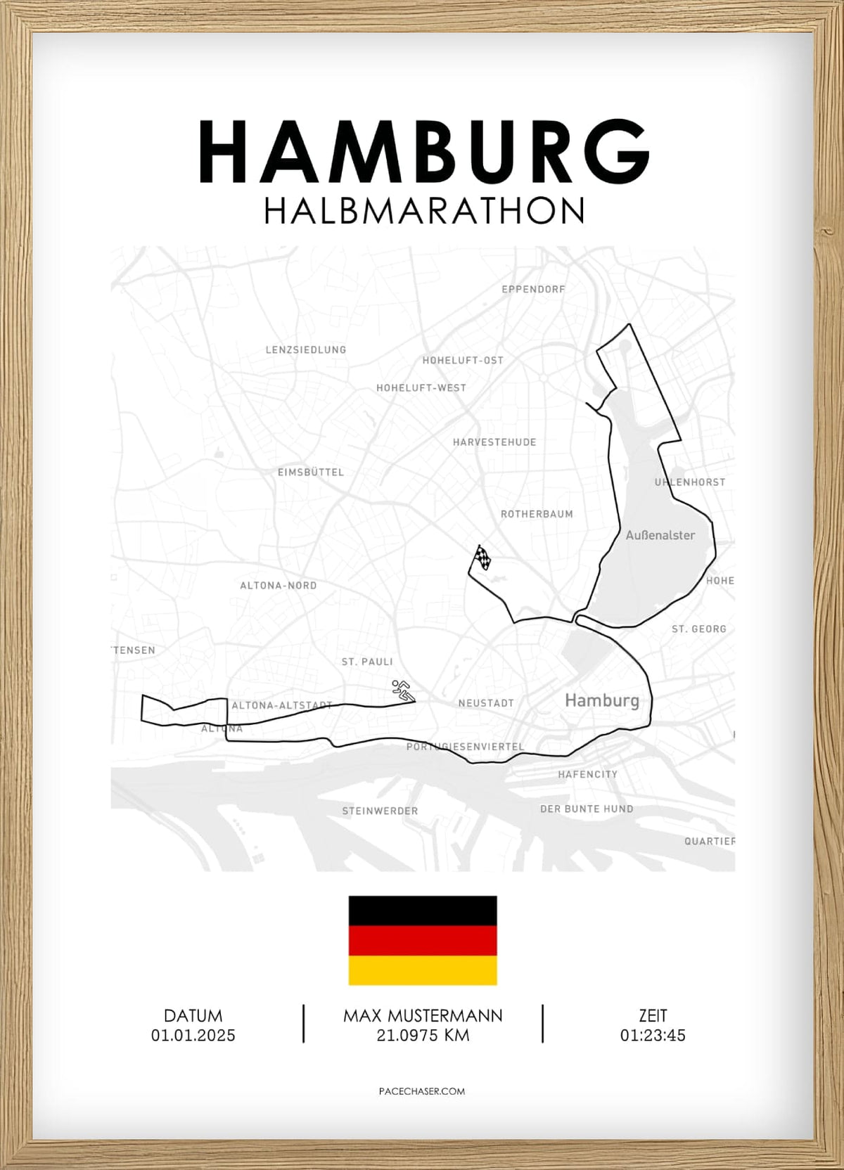 Halbmarathon Hamburg Poster (hella)