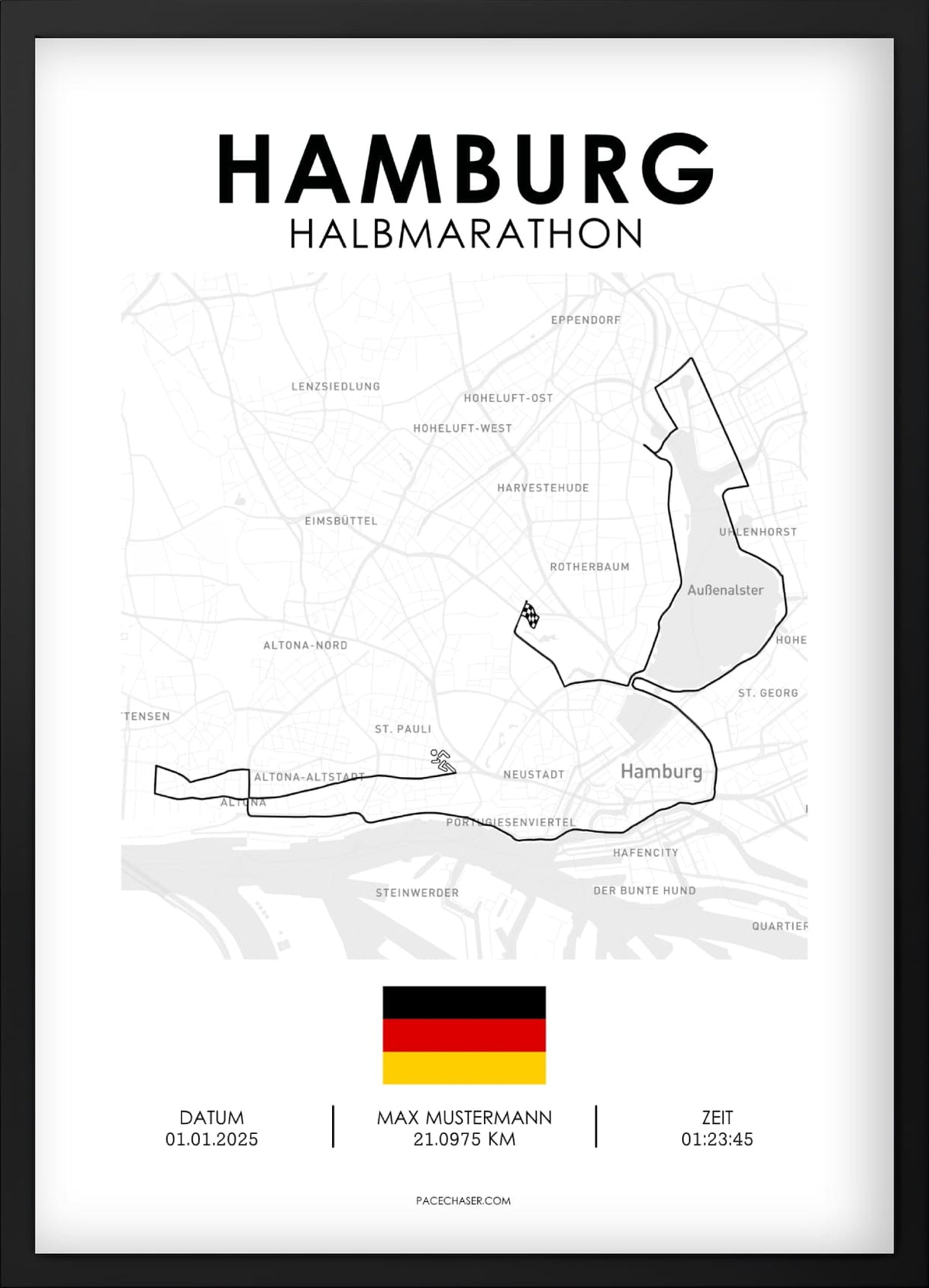 Halbmarathon Hamburg Poster (hella)
