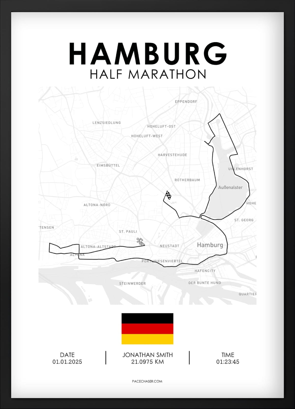 Halbmarathon Hamburg Poster (hella)