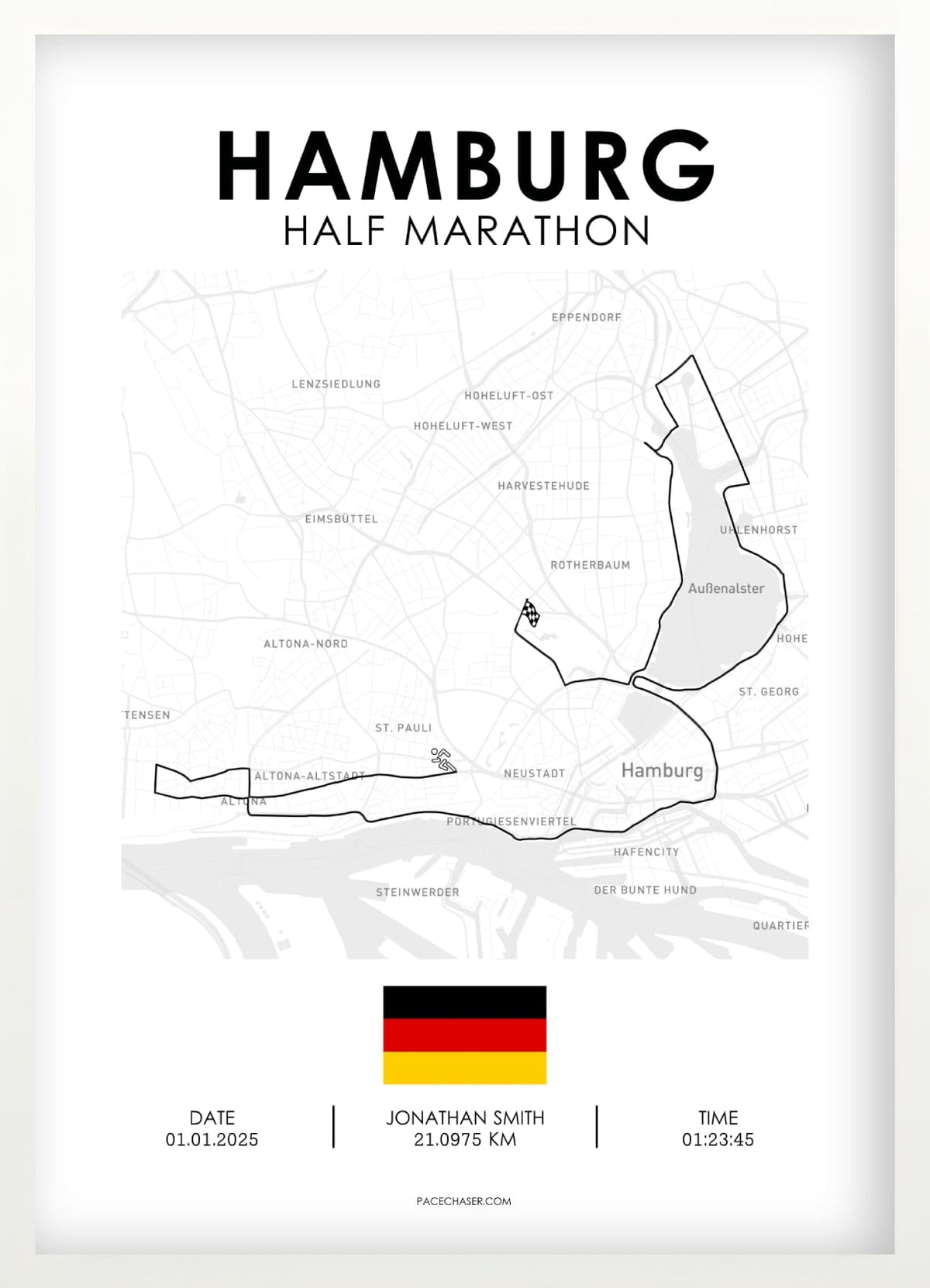 Halbmarathon Hamburg Poster (hella)