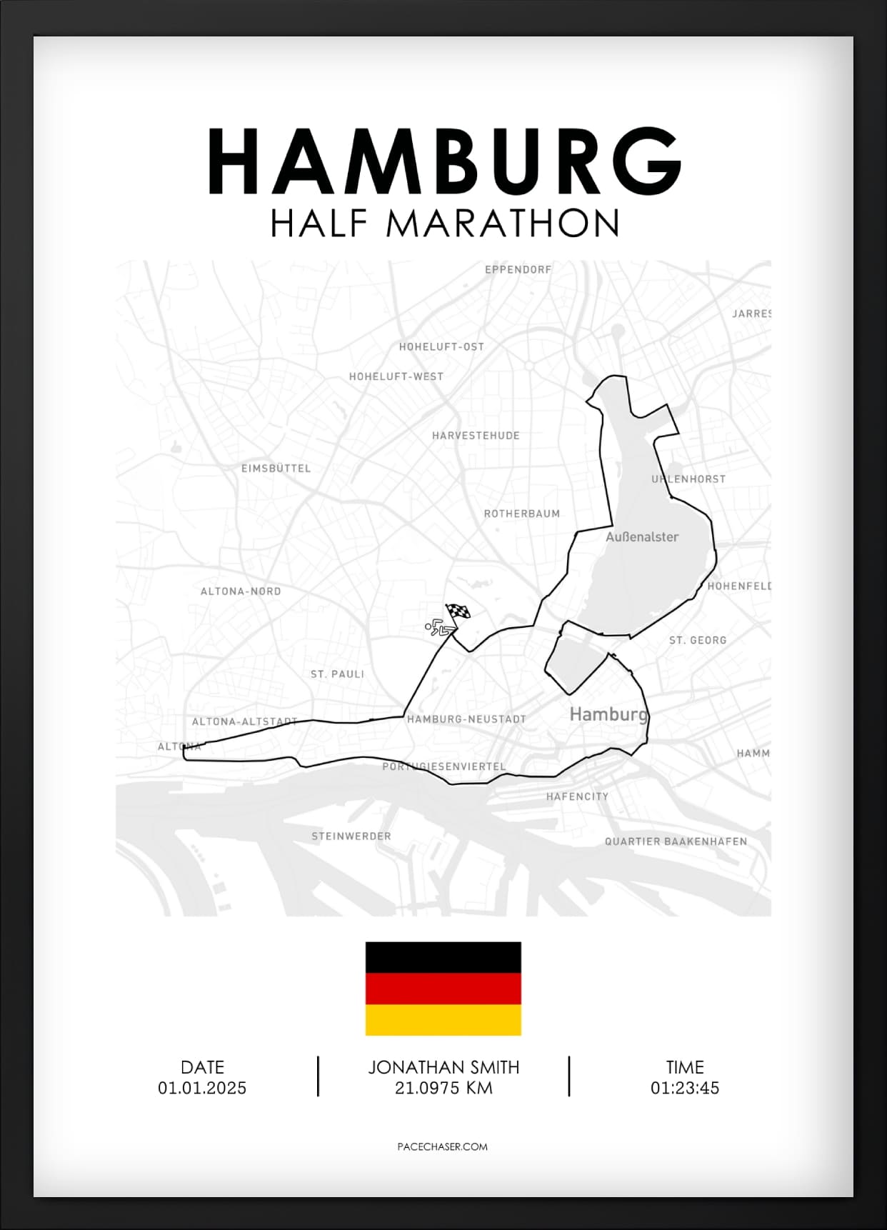 Halbmarathon Hamburg Poster (bis 2025)