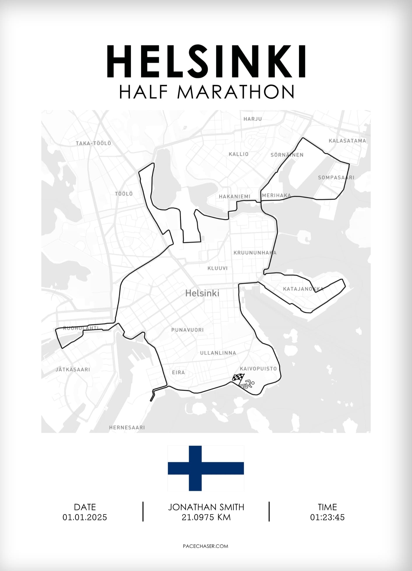 Halbmarathon Helsinki Poster (ab 2026)