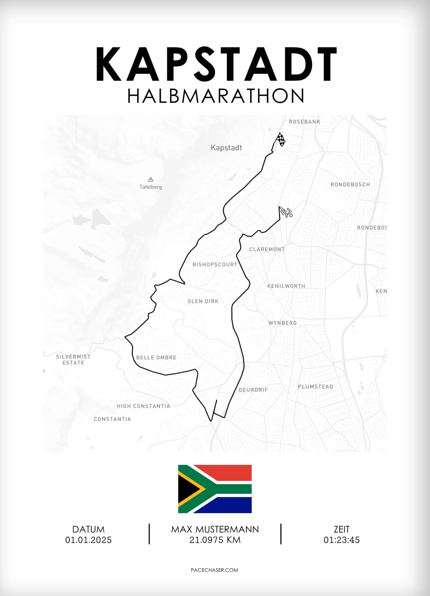 Halbmarathon Kapstadt Poster
