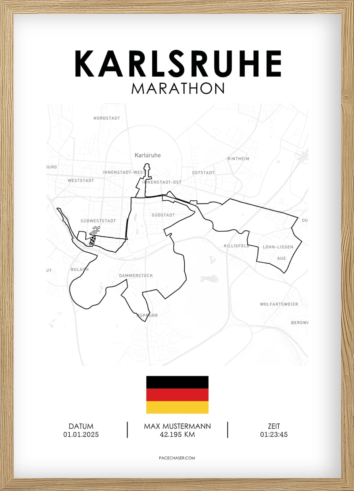 Karlsruhe Laufposter (Marathon / Halbmarathon)