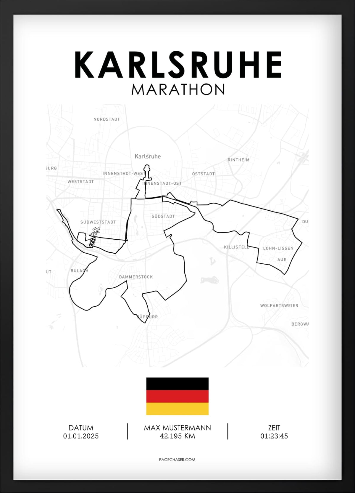 Karlsruhe Laufposter (Marathon / Halbmarathon)