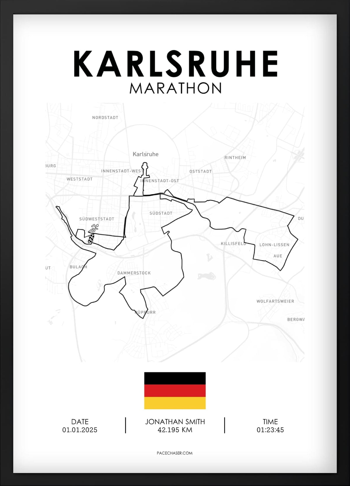 Karlsruhe Laufposter (Marathon / Halbmarathon)