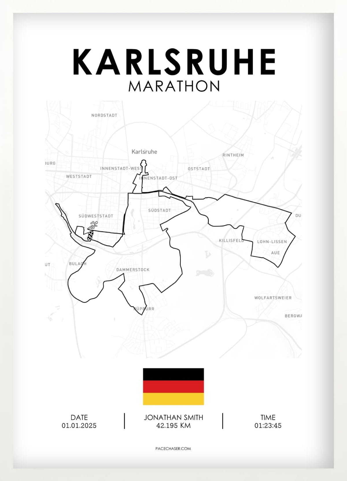 Karlsruhe Laufposter (Marathon / Halbmarathon)