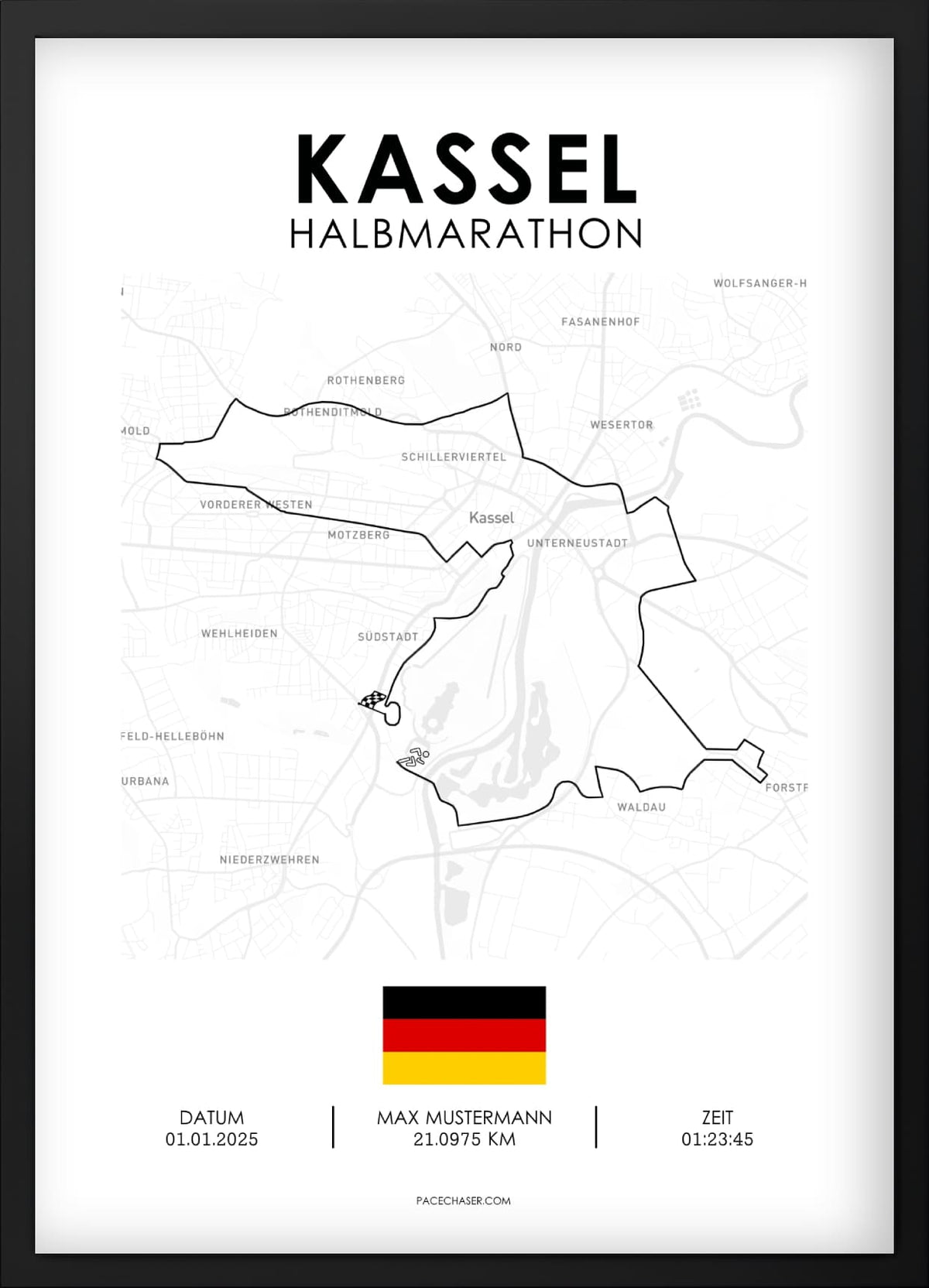 Karlsruhe Laufposter (Marathon / Halbmarathon)